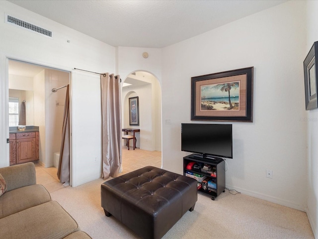 view of carpeted living room