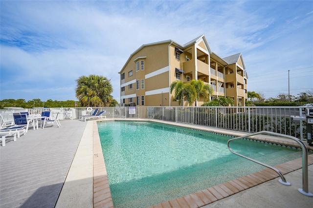 view of pool with a patio