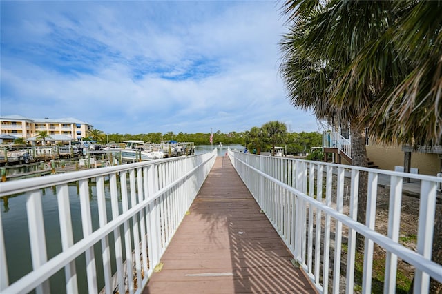 view of home's community with a water view