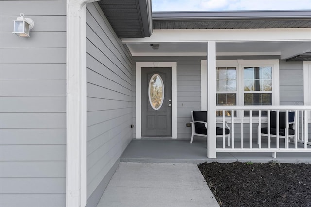 property entrance with a porch