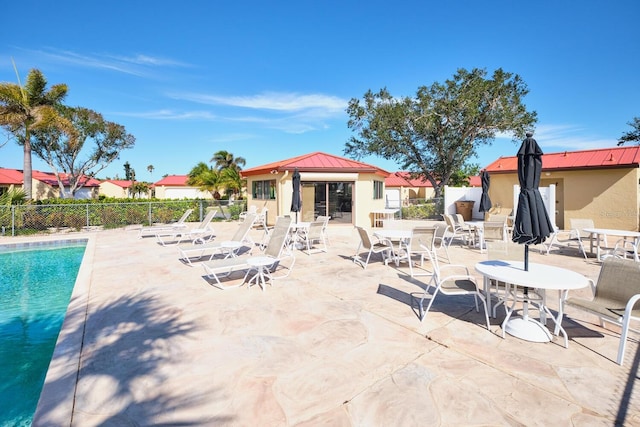 view of pool with a patio area