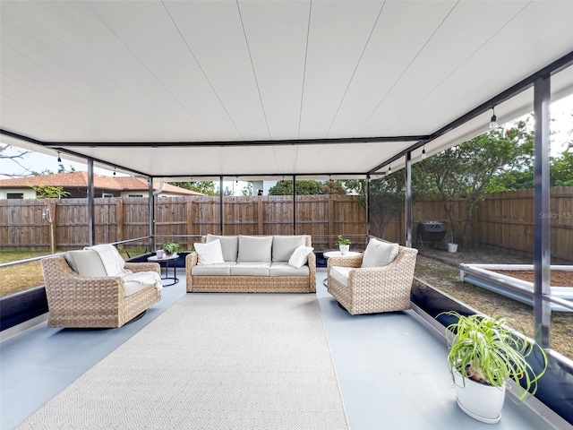 view of sunroom