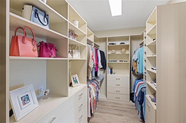 view of walk in closet