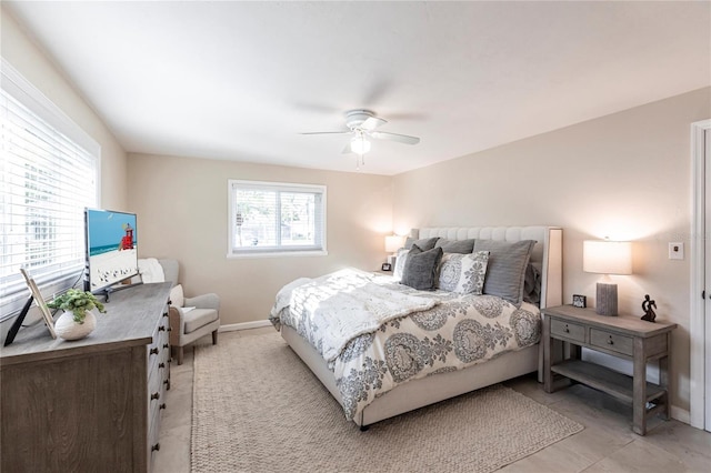 bedroom with ceiling fan