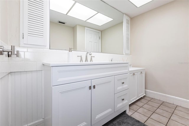 bathroom featuring vanity and tile patterned floors