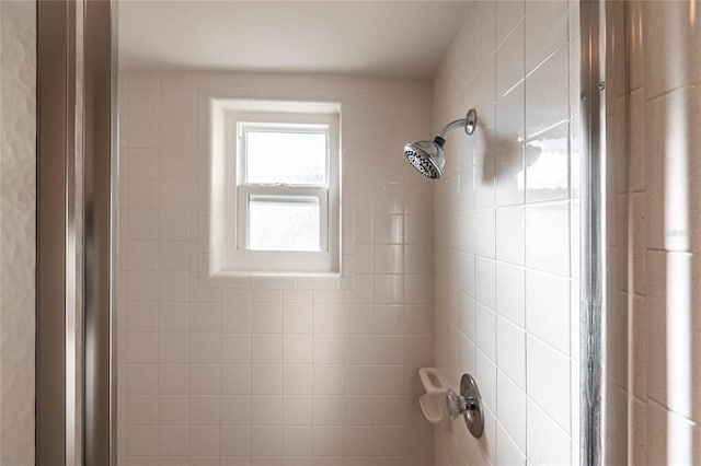 bathroom featuring walk in shower