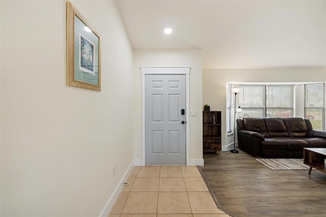 view of tiled entrance foyer