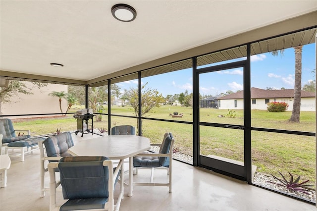 sunroom / solarium with plenty of natural light