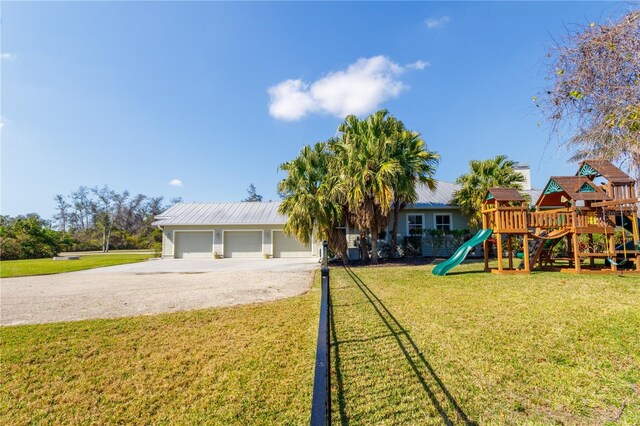 exterior space with a yard