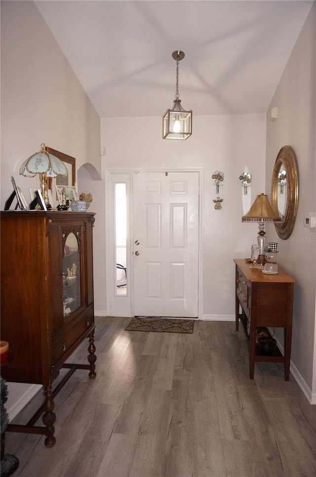 entryway featuring dark hardwood / wood-style floors