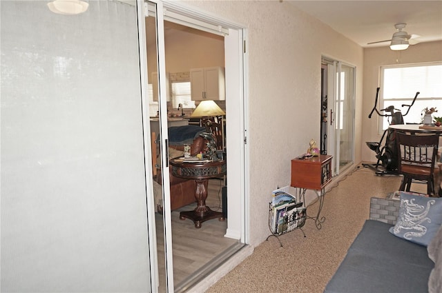 hallway featuring sink