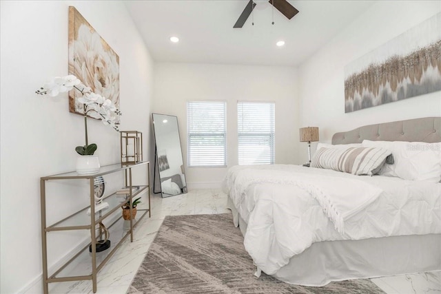 bedroom with ceiling fan