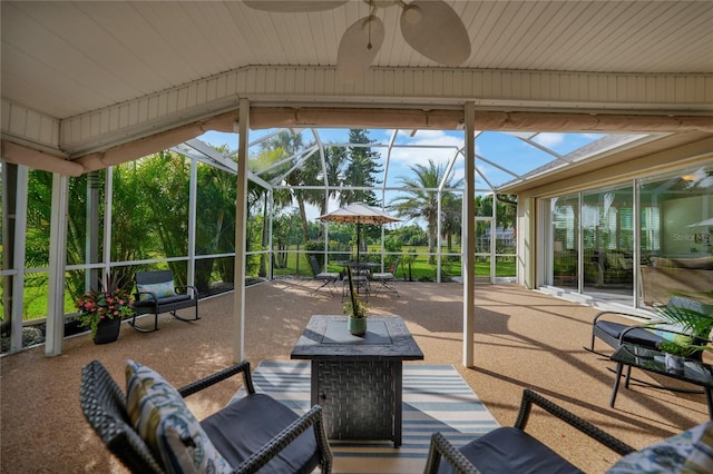 view of sunroom / solarium