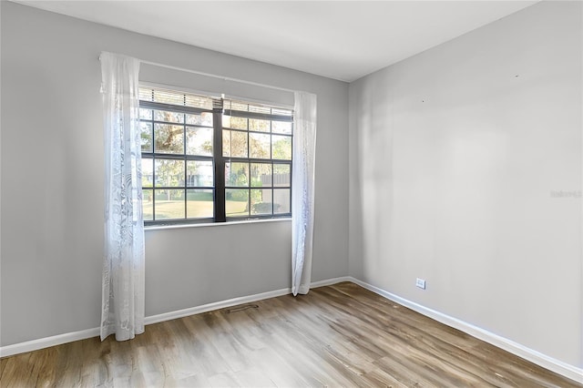 empty room featuring light hardwood / wood-style floors