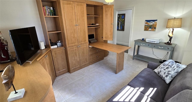 view of tiled living room