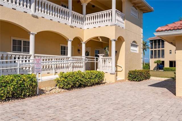 exterior space with a balcony