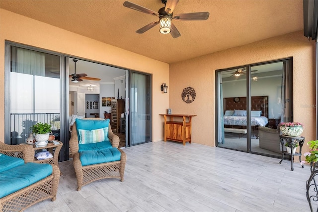 view of patio / terrace with ceiling fan