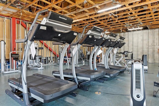 view of exercise room