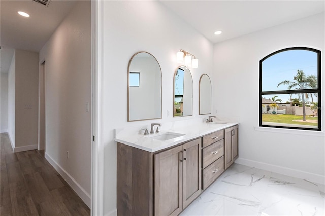 bathroom with vanity