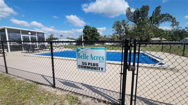 view of pool