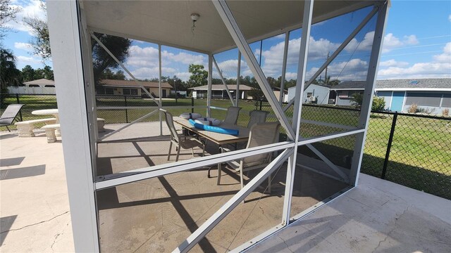 view of sunroom