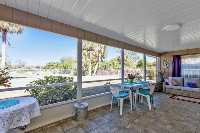 view of sunroom