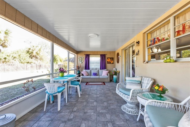 view of sunroom