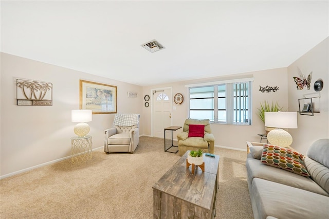 view of carpeted living room