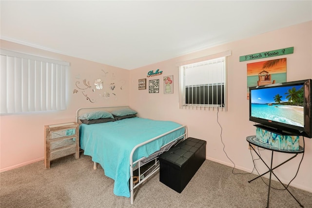 view of carpeted bedroom