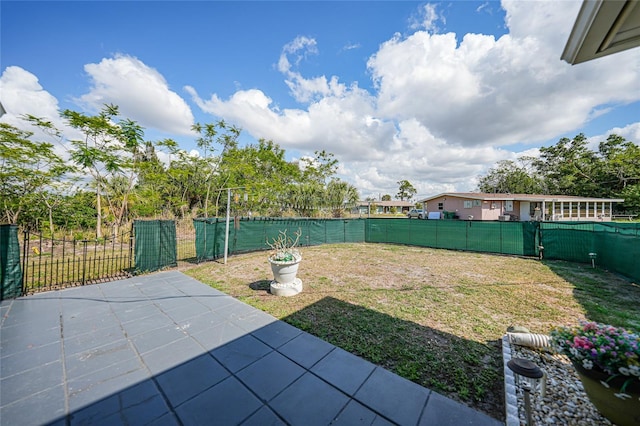 view of yard with a patio