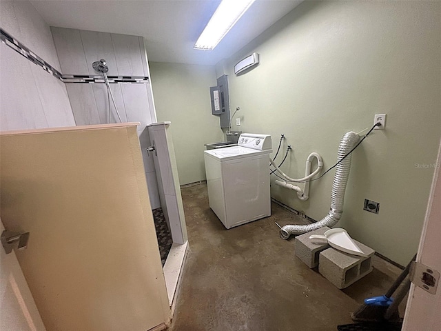 9656 SW Marina Dr, Arcadia, FL 34269 - laundry room featuring washer / clothes dryer and electric panel