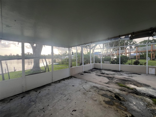 9656 SW Marina Dr, Arcadia, FL 34269 - unfurnished sunroom with a water view