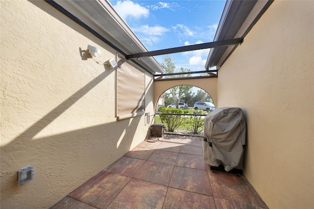 view of patio / terrace with a grill