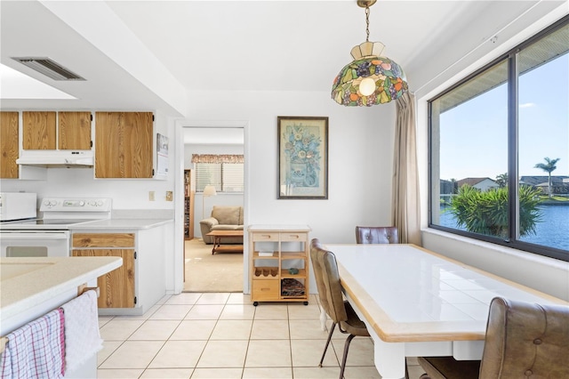 dining room featuring light tile patterned floors