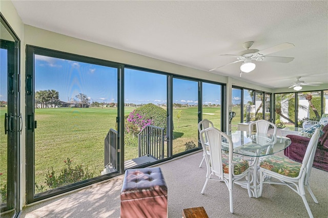 view of sunroom