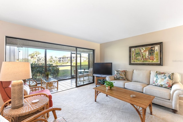 view of carpeted living room