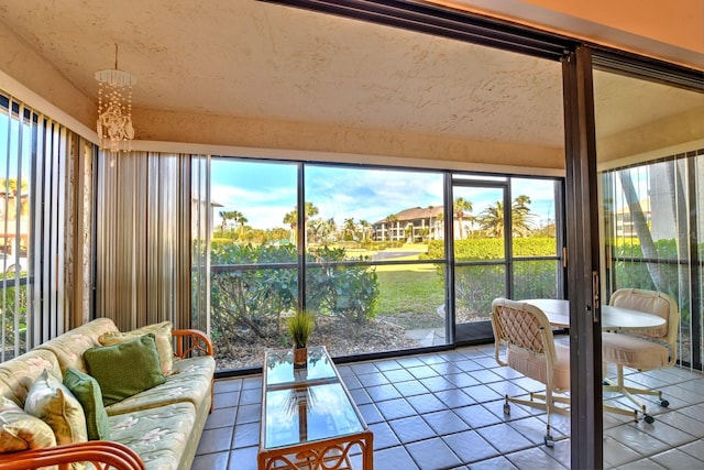 sunroom / solarium with a wealth of natural light