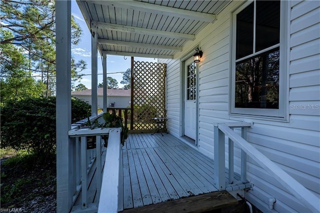 view of wooden deck