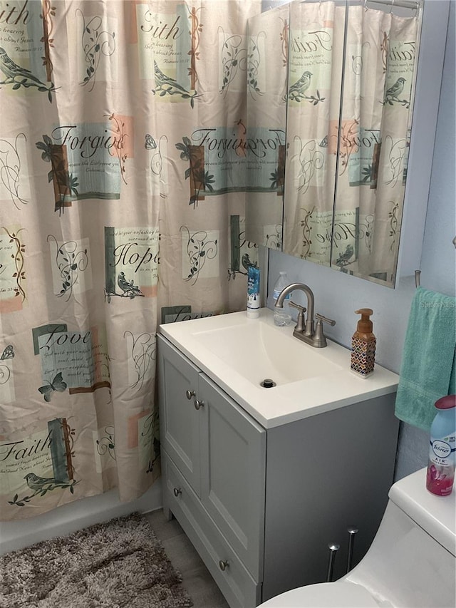 12077 Maryland Ave, Punta Gorda, FL 33955 - bathroom featuring vanity, toilet, and walk in shower