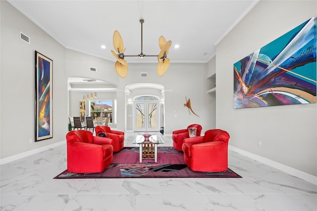 3415 Tripoli Blvd, Punta Gorda, FL 33950 - sitting room with ornamental molding
