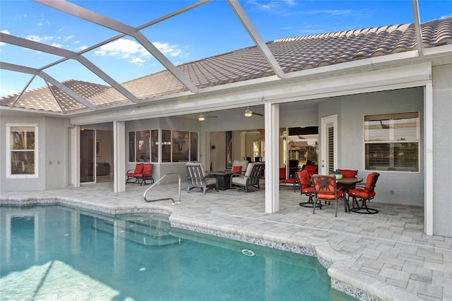 3415 Tripoli Blvd, Punta Gorda, FL 33950 - rear view of house featuring a patio area and a lanai