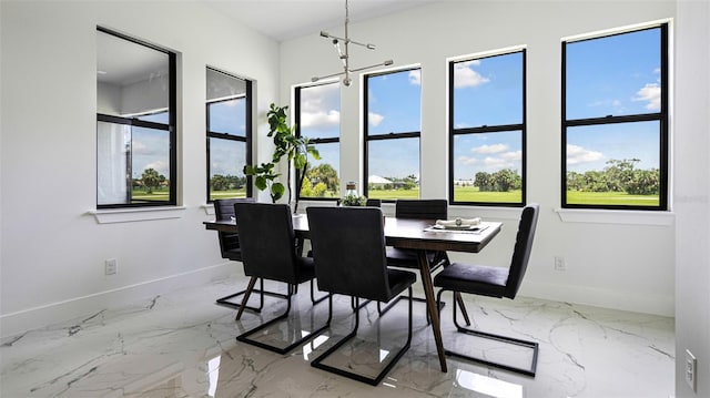 view of dining area