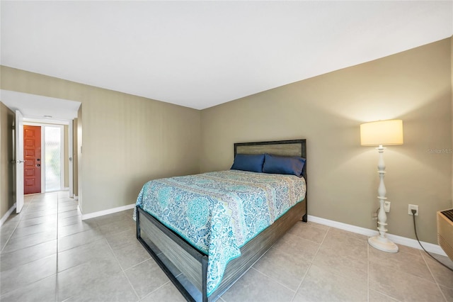 view of tiled bedroom