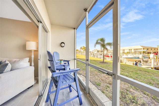 view of sunroom