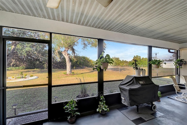 view of sunroom