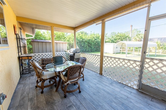 view of sunroom / solarium