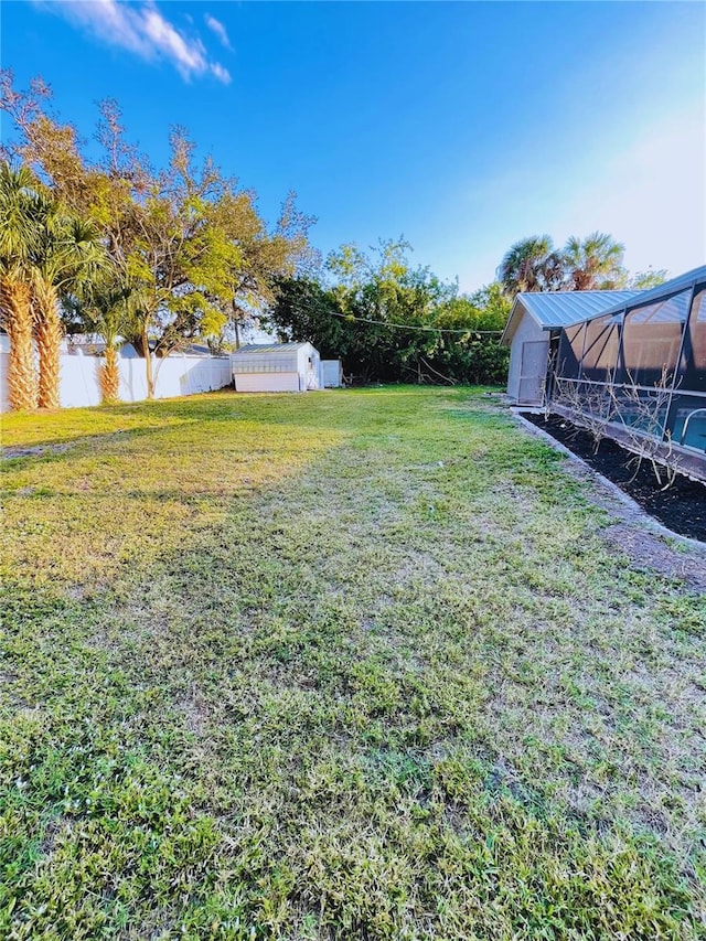 4128 Durant St, Port Charlotte, FL 33948 - view of yard featuring a storage shed