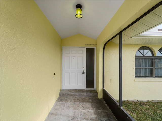 view of doorway to property