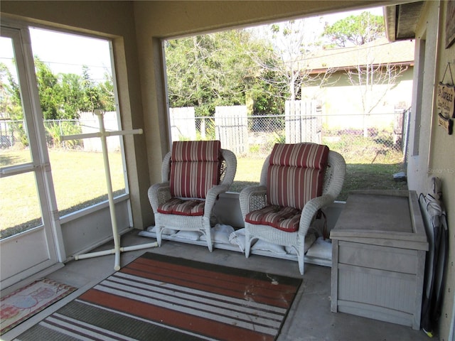 view of sunroom / solarium