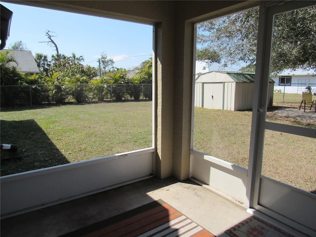 view of sunroom